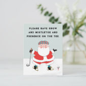 Golf-kerstfeestdag Briefkaart (Staand voorkant)
