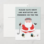 Golf-kerstfeestdag Briefkaart (Voorkant / Achterkant)