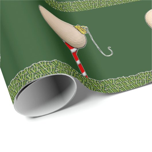 Golf-kerstfeestdag Cadeaupapier (Rol Hoek)