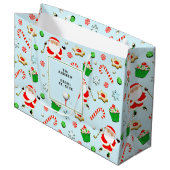 Golf-kerstfeestdag Groot Cadeauzakje (Voorkant Gekanteld)