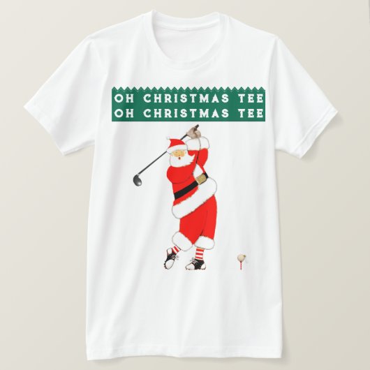 Golf-kerstfeestdag Humor T-shirt (Design voorkant)