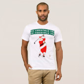 Golf-kerstfeestdag Humor T-shirt (Voorkant volledig)