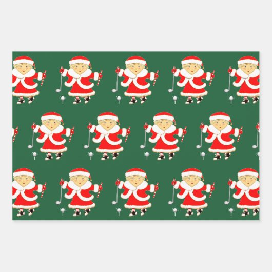 Golf-kerstfeestdag — Ideeën Inpakpapier Vel (Voorkant)