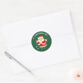 Golf-kerstfeestdag Klassieke Sticker (Envelop)