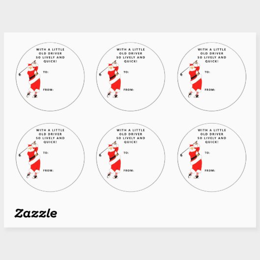 Golf-kerstfeestdag Label (Vel)