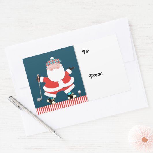 Golf-kerstfeestdag — Labels (Envelop)