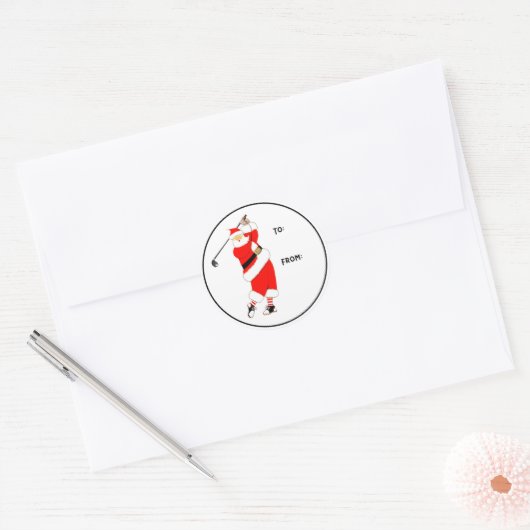 Golf-kerstfeestdag — Labels (Envelop)