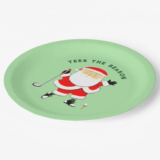 Golf-kerstfeestdag Papieren Bordje (Gekanteld)