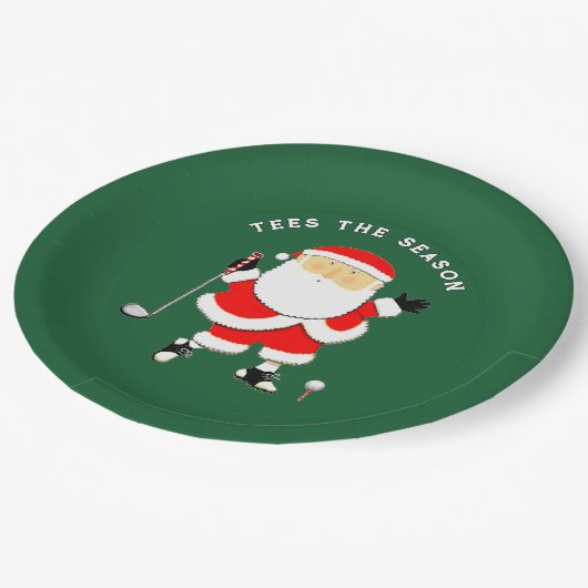 Golf-kerstfeestdag Papieren Bordje (Gekanteld)