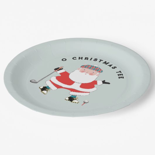 Golf-kerstfeestdag Papieren Bordje (Gekanteld)