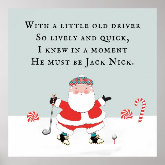 Golf-kerstfeestdag Poster (Voorkant)