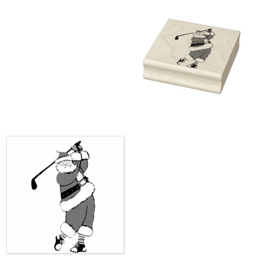 Golf-kerstfeestdag Rubberstempel (Gestempeld)
