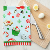 Golf-kerstfeestdag Theedoek (Quarter Fold)