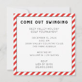 Golf-kerstfeestdagen Kaart (Achterkant)