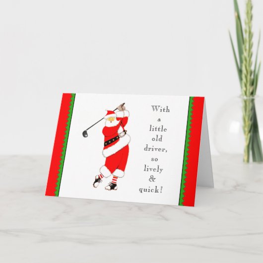Golf-kerstfeestkaart Feestdagen Kaart (Voorkant)