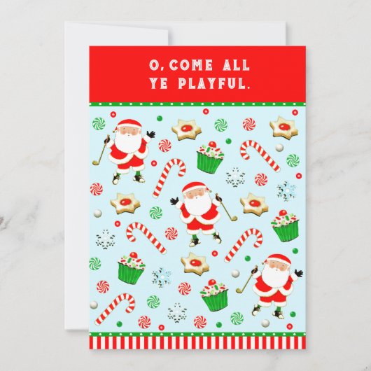 Golf-kerstfeestkaarten (Voorkant)