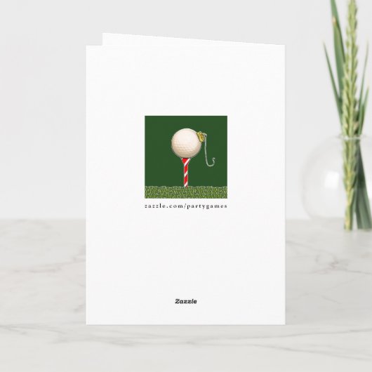 Golf-kerstfeestkaarten Feestdagen Kaart (Achterkant)