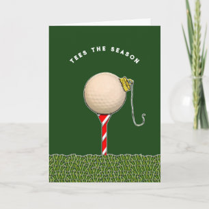 Golf-kerstfeestkaarten Feestdagen Kaart