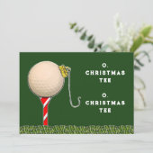 Golf-kerstfeestkaarten Kaart (Staand voorkant)