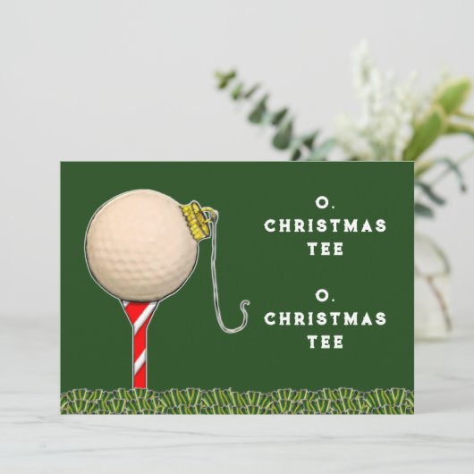 Golf-kerstfeestkaarten Kaart (Staand voorkant)