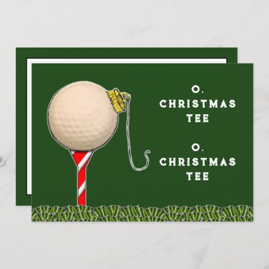 Golf-kerstfeestkaarten Kaart (Voorkant / Achterkant)