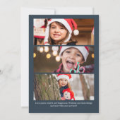 Golf Kerstkaars · Drie foto marine Feestdagenkaart (Achterkant)