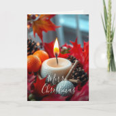 Golf Kerstkaars · Familiefoto Feestdagen Kaart (Voorkant)