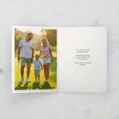 Golf Kerstkaars · Familiefoto Feestdagen Kaart (Binnen)