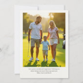 Golf Kerstkaars · Familiefoto Feestdagenkaart (Achterkant)