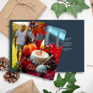 Golf Kerstkaars · Familiefoto Marine Feestdagen Kaart