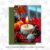 Golf Kerstkaars · Groen Feestdagenkaart