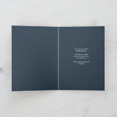 Golf Kerstkaars · Navy Blue Feestdagen Kaart (Binnen)