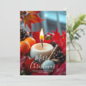 Golf Kerstkaars· Navy Blue Feestdagenkaart (Staand voorkant)