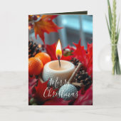 Golf Kerstkaars · Olive Feestdagen Kaart (Voorkant)