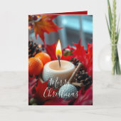 Golf Kerstkaars · Rood Feestdagen Kaart (Voorkant)