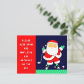 Golf Kerstkaart Briefkaart (Staand voorkant)