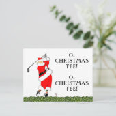 Golf Kerstkaart Feestdagenkaart (Staand voorkant)