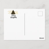 Golf-kerstKaart, thema Black en Gold Briefkaart (Achterkant)