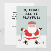 Golf kerstkaarten (Voorkant / Achterkant)