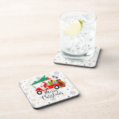 Golf kerstkerstman met golfkartongolfer bier onderzetter (Rechterzijde)