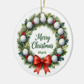 Golf Kerstkrans  Keramisch Ornament (Links)