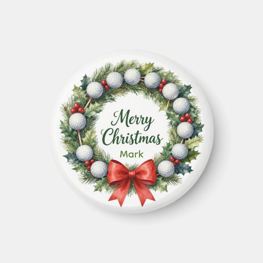 Golf Kerstkrans Magneet (Voorkant)