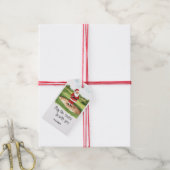 Golf Kerstman golfen Mijn baan is bij jou Cadeaulabel (Met Touw)