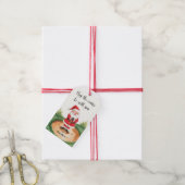 Golf Kerstman golfen Mijn baan is bij jou Cadeaulabel (Met Touw)