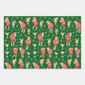 Golf Kerstman Golfen Zomertijd Inpakpapier Vel (Voorkant)