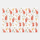 Golf Kerstman Golfen Zomertijd Inpakpapier Vel (Voorkant 3)