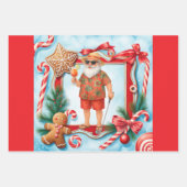 Golf Kerstman Golfen Zomertijd Inpakpapier Vel (Voorkant 3)