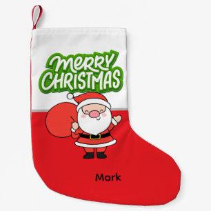 Golf Kerstman Golfer met Prettig Kerstfeest Kleine Kerstsok