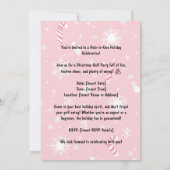 Golf Kerstman golfer op roze achtergrond Kaart (Achterkant)