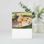 Golf Kerstman in Bunker voor Kerstmis in juli Feestdagenkaart (Staand voorkant)